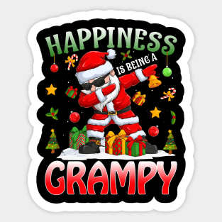 Happiness Is Being A Grampy Santa Christmas Sticker